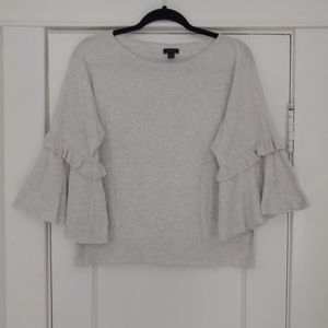 Ann Taylor Statement Ruffle Sleeve Sweater